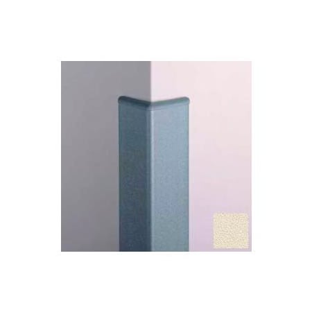 Pawling Surface Mounted Corner Guard, 90Deg, 3'' Wings, 12'H W/Caps, Eggshell CG-10-12-370